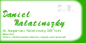 daniel malatinszky business card